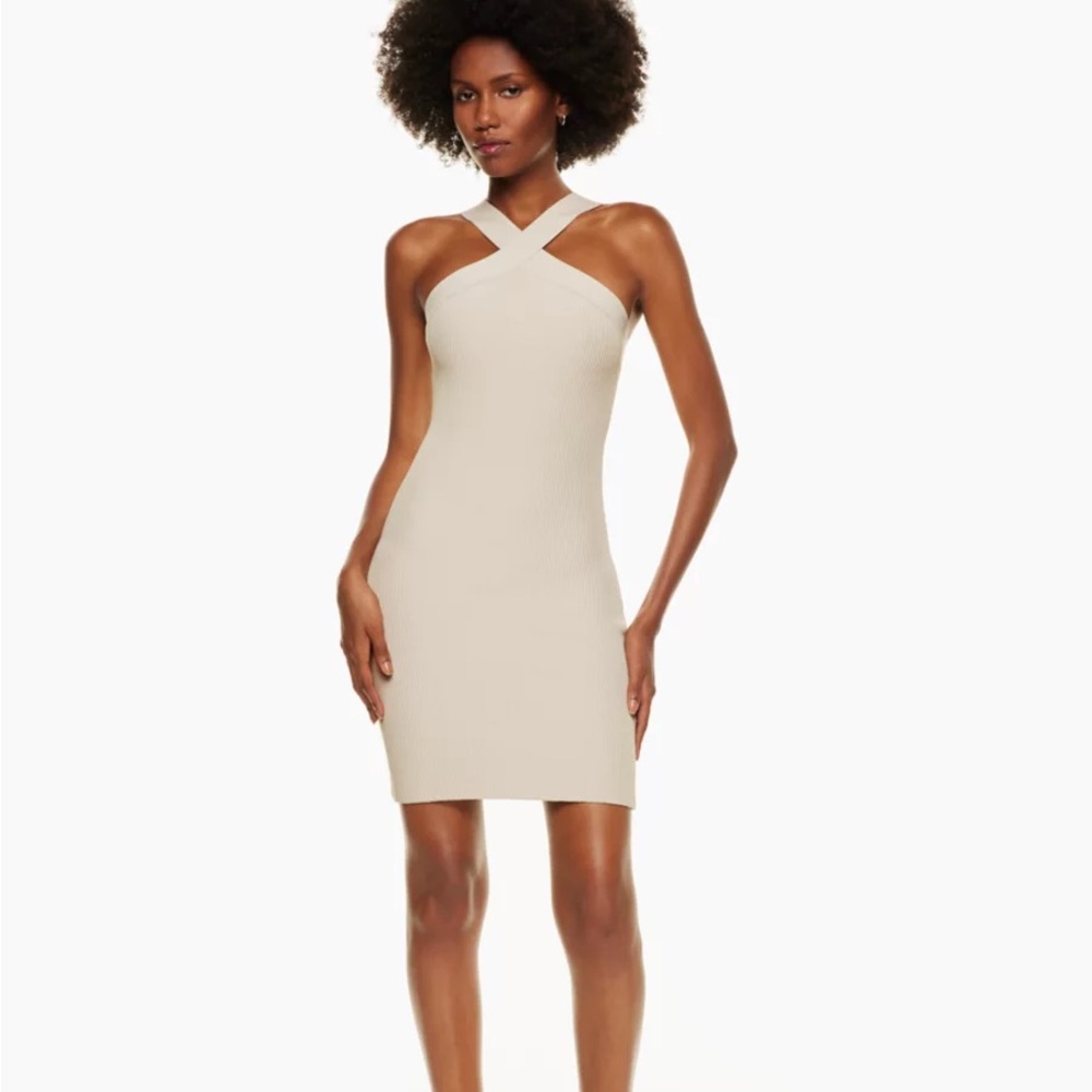 Aritzia Babaton sculpt knit criss cross dress